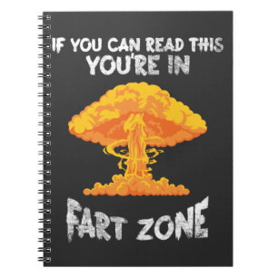 Fart Zone Explosion Humor Farming Joke Notitieboek