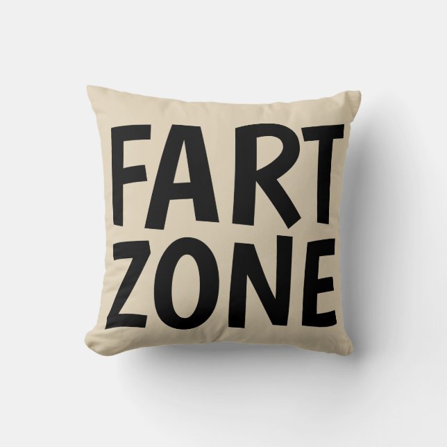 FART ZONE Funny Kussens (Voorkant)