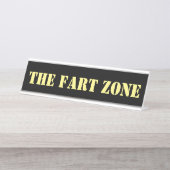 Fart Zone Gag Desk Naam Bord Bureau Naambordje (Voorkant)