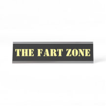 Fart Zone Gag Desk Naam Bord