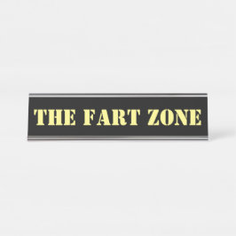 Fart Zone Gag Desk Naam Bord Bureau Naambordje