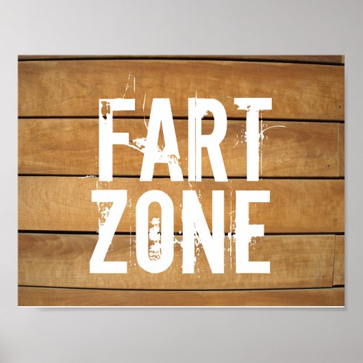 FART ZONE Rustieke tekenen Poster (Voorkant)