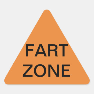 Fart Zone Triangle Sticker
