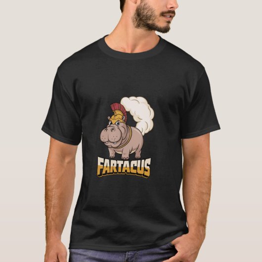 Fartacus Scheetende Nijlpaard Scheten T-shirt (Voorkant)