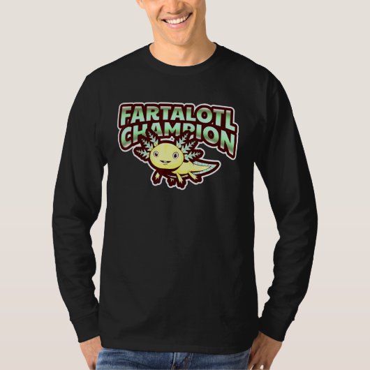Fartalotl Champion Axolotl Salamander Aquarium T-shirt (Voorkant)
