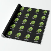 Fartichoke Funny Farting Artichoke Pun Dark BG Cadeaupapier (Uitgerold)