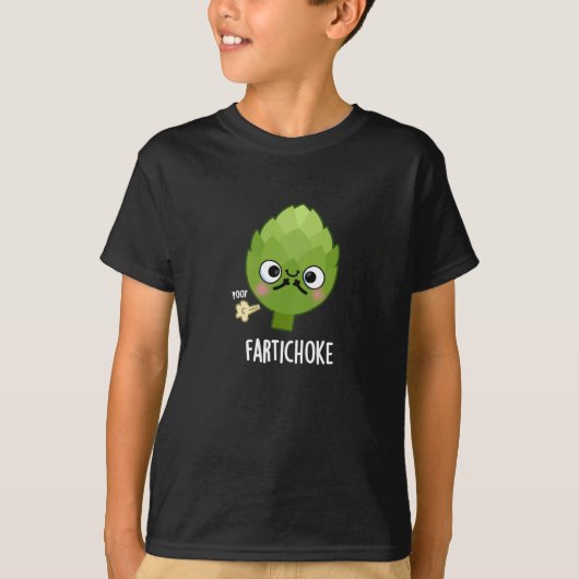 Fartichoke Funny Farting Artichoke Pun Dark BG T-shirt (Voorkant)