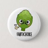 Fartichoke Funny Farting Artichoke Pun Ronde Button 5,7 Cm (Voorkant)
