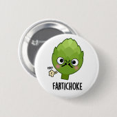 Fartichoke Funny Farting Artichoke Pun Ronde Button 5,7 Cm (Voorkant /achterkant)
