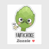 Fartichoke Funny Farting Artichoke Pun Sticker (Vel)