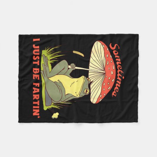 Fartin Sometimes Just I Frog World Fleece Deken (Voorkant (Horizontaal))