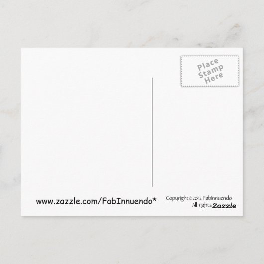 FARTING BEAST - hilarische humor Briefkaart (Achterkant)