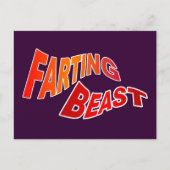 FARTING BEAST - hilarische humor Briefkaart (Voorkant)