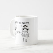 Farting Bug Humor Koffiemok (Voorkant links)