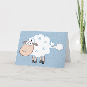 FARTING CARTOON SHEEP BIRTHDAY WENSKAART KAART