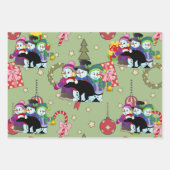 Farting Christmas Snowmen Pattern Inpakpapier Vel (Voorkant 3)