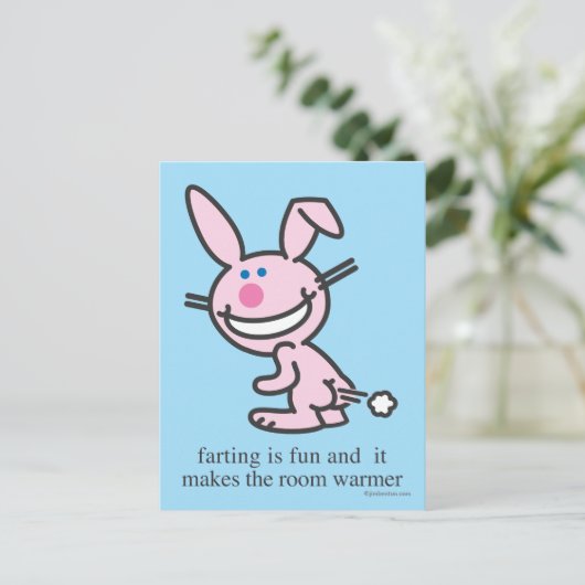 Farting is Fun Briefkaart (Staand voorkant)