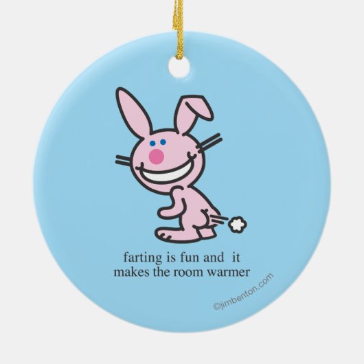Farting is Fun Keramisch Ornament (Achterkant)