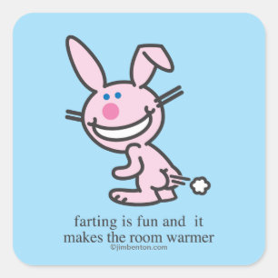 Farting is Fun Vierkante Sticker