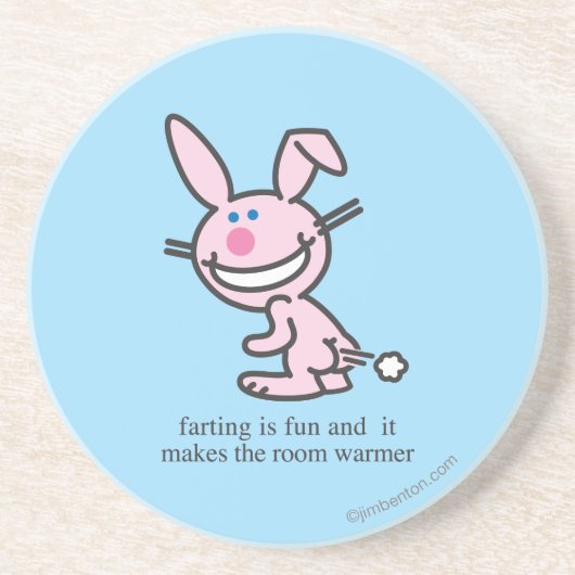 Farting is Fun Zandsteen Onderzetter (Voorkant)