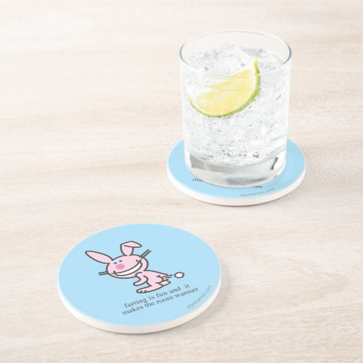 Farting is Fun Zandsteen Onderzetter (Zijkant)