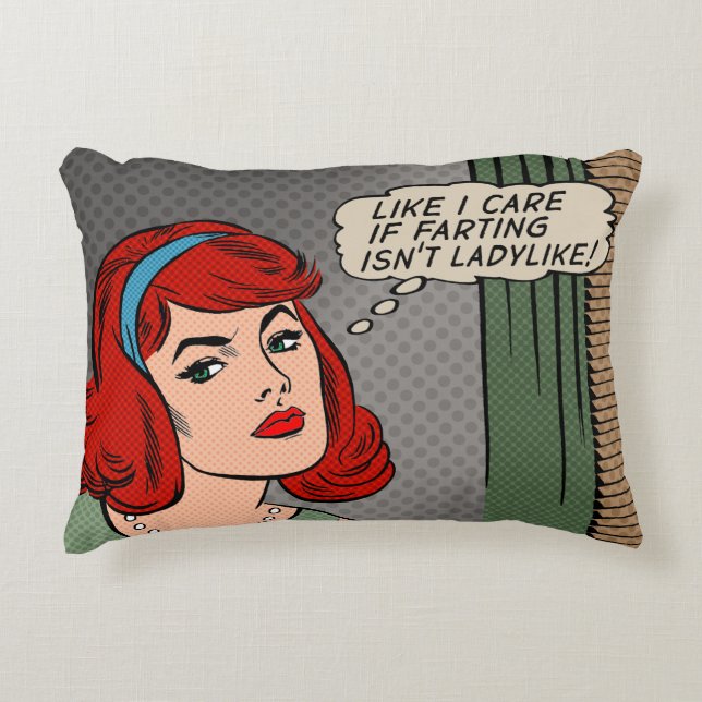 "Farting is niet levensecht" Accent Pillow Accent Kussen (Voorkant)