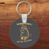 Farting Just Sometimes I Raccoon Sleutelhanger (Voorkant)