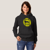 Farting Lion Caution Spray Area Warning Sign Hoodie (Voorkant volledig)