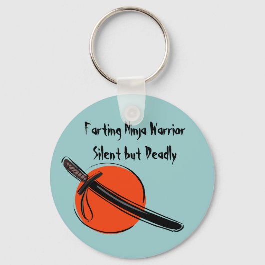 Farting Ninja Warrior Silent, maar Deadly Sleutelh Sleutelhanger (Voorkant)