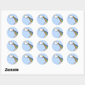 Farting Unicorn Ronde Sticker (Vel)