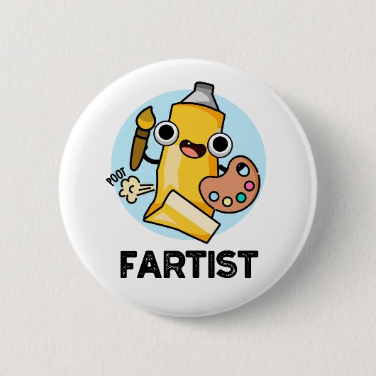 Fartist Funny Artist Pun Ronde Button 5,7 Cm (Voorkant)