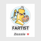 Fartist Funny Artist Pun Sticker (Vel)