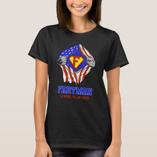 Fartman gaat naar mijn vinger, Amerikaanse vlag, F T-shirt (Voorkant)