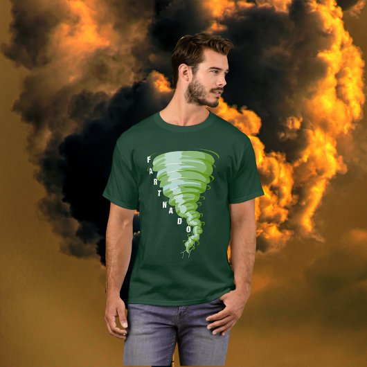 Fartnado Groene Gas Tornado Donker gekleurde Unise T-shirt