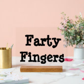 Farty Fingers Acryl Bord (Huwelijk)