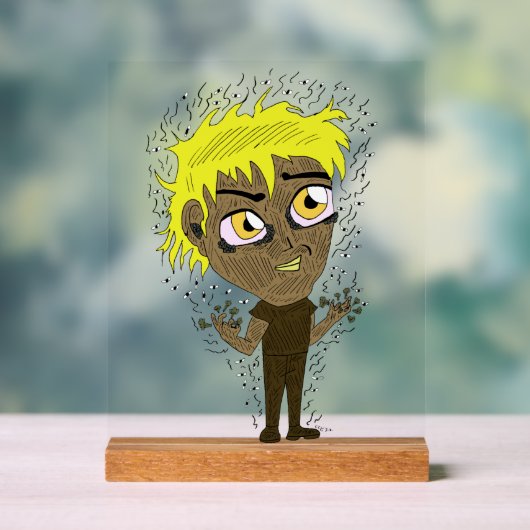 Farty Fingers Chibi Acryl Bord (Neutraal)
