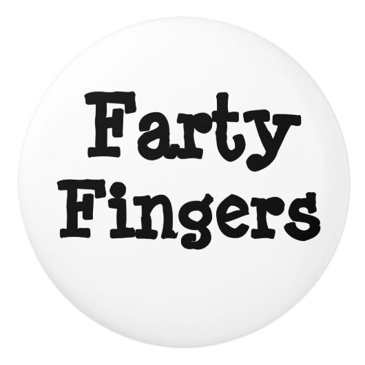 Farty Fingers Keramische Knop (Voorkant)