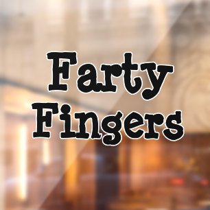 Farty Fingers Raamsticker