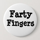 Farty Fingers Ronde Button 4,0 Cm (Voorkant)