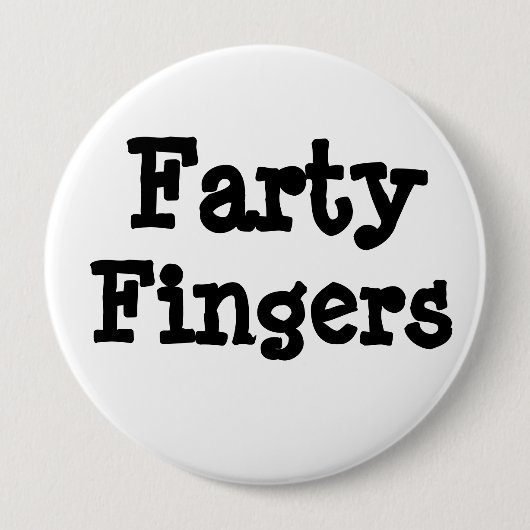 Farty Fingers Ronde Button 4,0 Cm (Voorkant)