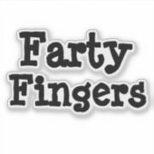 Farty Fingers Sticker (Voorkant)