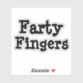 Farty Fingers Sticker (Vel)
