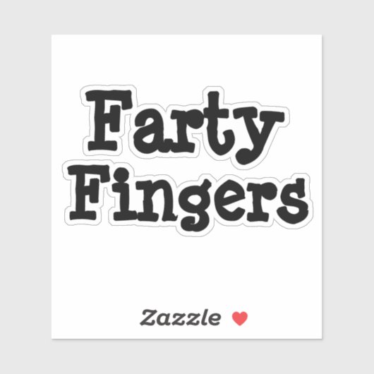 Farty Fingers Sticker (Vel)