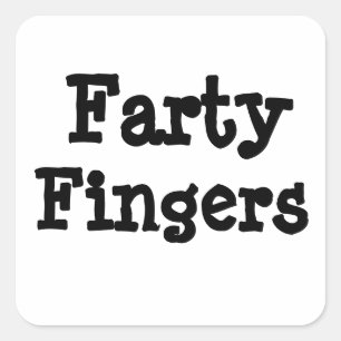 Farty Fingers Vierkante Sticker