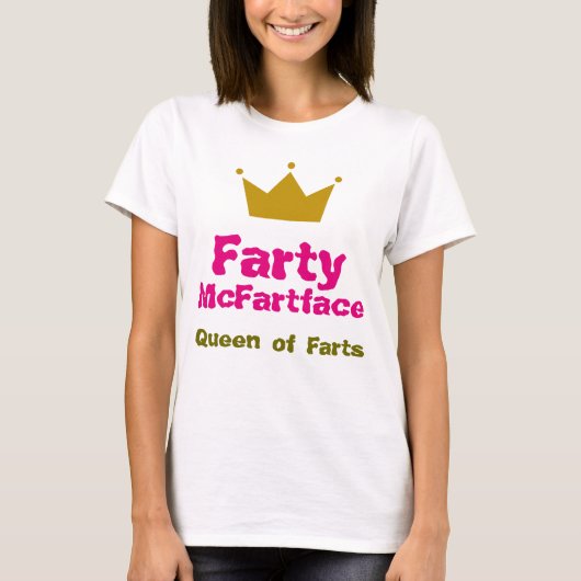 Farty McFartface - Farts Queen T-shirt (Voorkant)