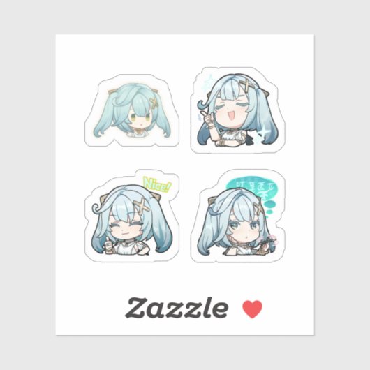 Faruzan Genshin Impact 4 stuks stickerblad Extra Sticker (Vel)