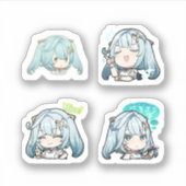 Faruzan Genshin Impact 4 stuks stickerblad Extra Sticker (Voorkant)