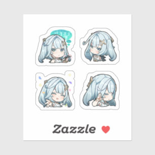 Faruzan Genshin Impact 4 stuks stickerblad Sticker