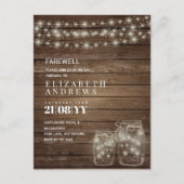 Farwell Rustic Mason Jars Lights Goodbye Budget Feestdagenkaart (Voorkant)
