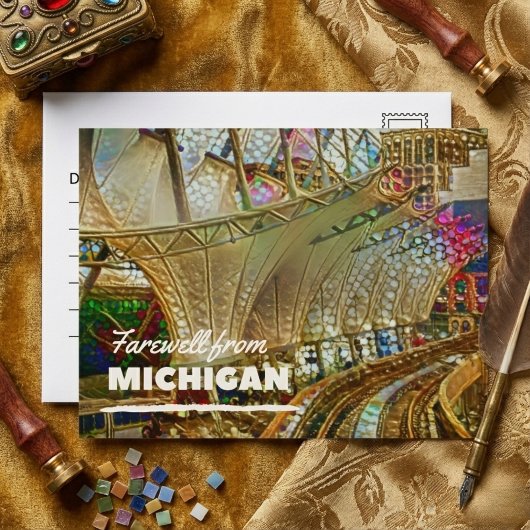 Farwell van Michigan Briefkaart